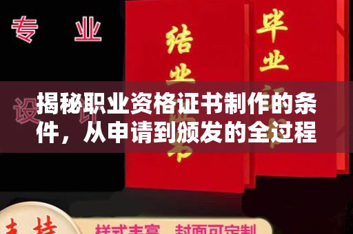 青山揭秘职业资格证书制作的条件，从申请到颁发的全过程